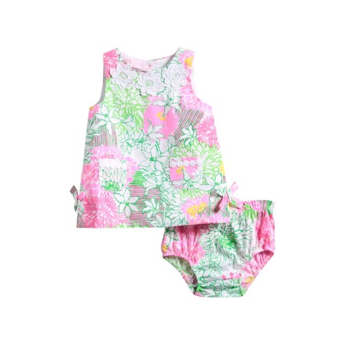 Baby Lilly Floral Cotton Shift Dress & Bloomers, 6-12M
