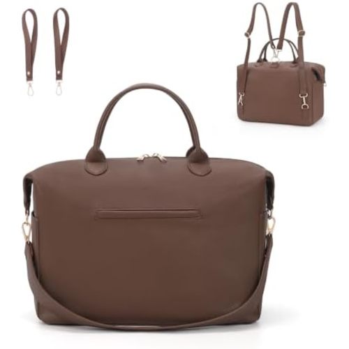 HiTotes Diaper Bag Tote Convertible Vegan Leather Diaper Tote Backpack