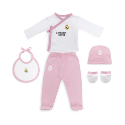 Set Hat, Shirt, Leg Warmers, Bib & Mittens Pink Real Madrid – Real Madrid Europe Store