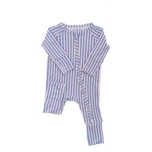 Red & Blue Stripe Sleep Romper