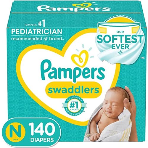 Pampers Swaddlers Newborn Diapers Size 0 140 Count - Size 0 (140 Count)