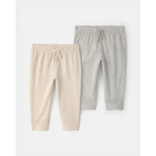 Baby 2-Pack Pants - Ivory/Grey | Carter's