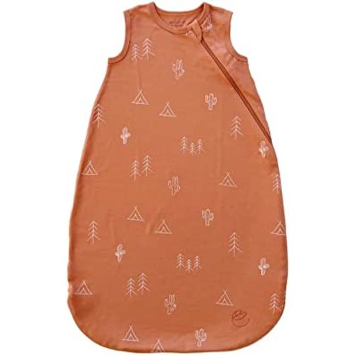 Ecolino Organic Cotton Baby Sleep Sack - 2-Way Zipper Baby Wearable Blanket - Newborn Sleeping Bag Sack - 0-6 Months - Desert