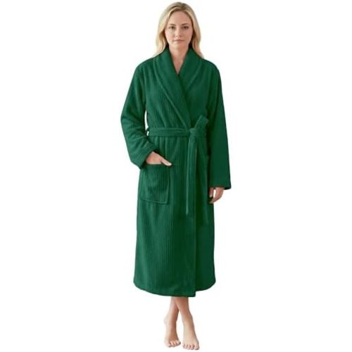 PJGGZ Women's Shawl Collar Bathrobe, Soft Long Towel Robes for Women - Super Absorbent Quick Dry yet Warm