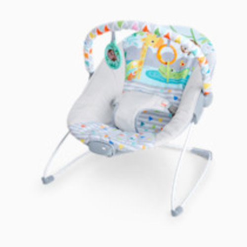 Bright Starts Safari Fun Vibrating Bouncer with Toy Bar