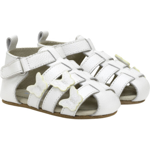 Mariposa White Leather Sandal - Robeez | Maisonette