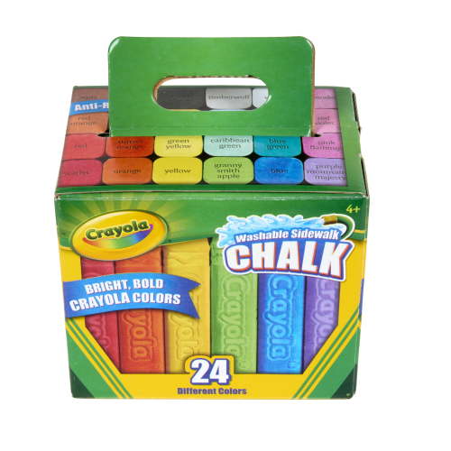 Crayola Non-Toxic Kids Outdoor Colored Washable Sidewalk Chalk, 24 Count
