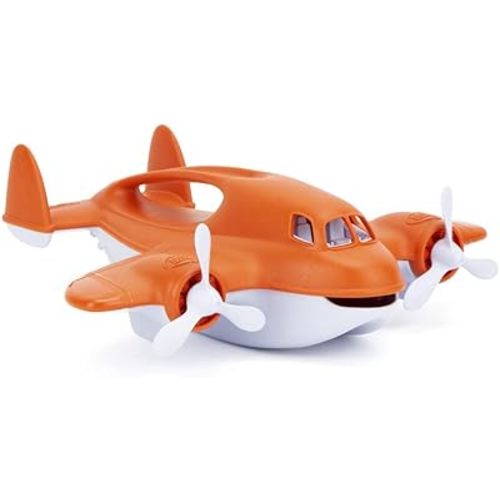 Green Toys Fire Plane - Pretend Play, Motor Skills, Kids Bath Toy Vehicle. No BPA, phthalates, PVC. Dishwasher Safe, Recycled Plastic, Made in USA.