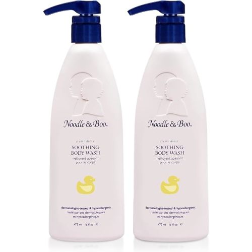 Noodle & Boo Gel de baño calmante para el cuidado suave del bebé, juego de 2 piezas