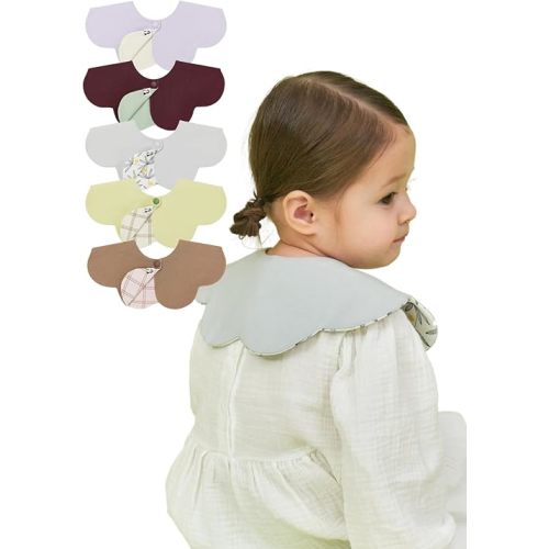 Konny Baby Bibs Set, 360 ​​° Rotate, Soft and Absorbent Bandana Drooling for Boys Girls baby Essentials