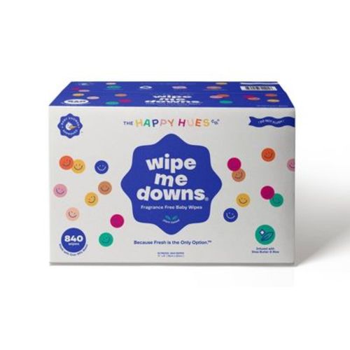 Happy Hues Wipe Me Downs Baby Wipes - 840ct: Whole Body, Ethyl Alcohol-Free, Contains Aloe, Pull-Out Dispenser