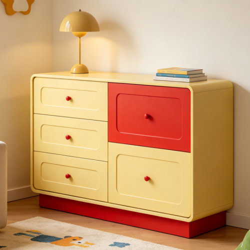Latitude Run® Color Blocking 5 Drawers 43.3"W Dresser | Wayfair