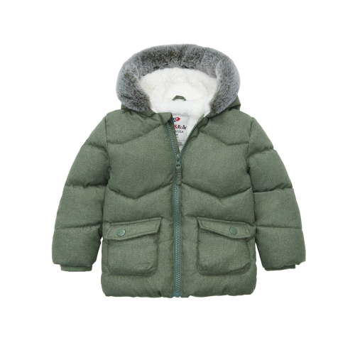 Rokka&Rolla Baby Boys' Infants Puffer Coat Toddler Hooded Winter Jacket, Sizes 6-24M