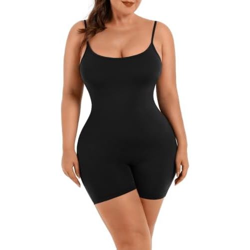 FeelinGirl Shapewear Bodysuit for Women Tummy Control Spaghetti Strap