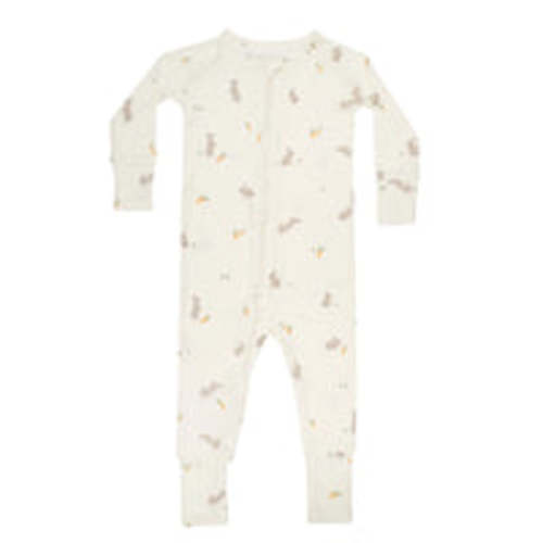 Butterflies Small Ribbed Zip Romper. 3-6 mo