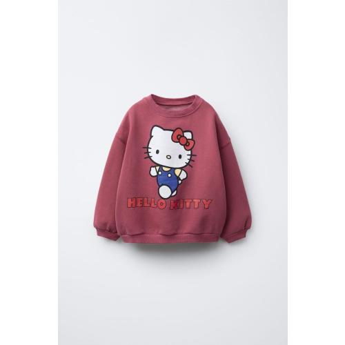 HELLO KITTY © SANRIO PRINT SWEATSHIRT - Dark pink | ZARA United States