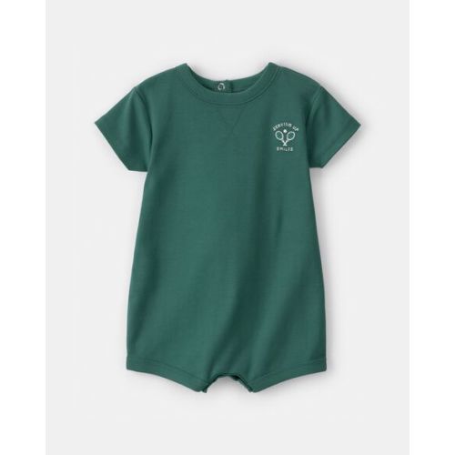 Baby Tennis Short-Sleeve Romper - Green | Carter's