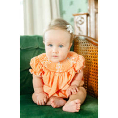 Smocked Orange Skeletons Bubble for Girls – Ruth and Ralph