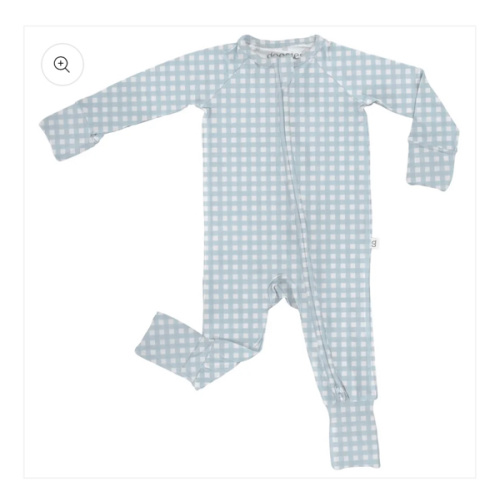 Blue Gingham Bamboo Sleeper – Littles on 5th