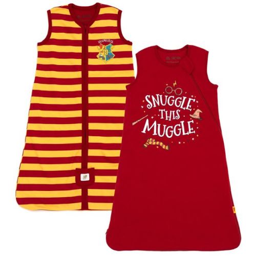 Harry Potter Mens 2 Pack Zip Up Sleep Sacks Maroon Small