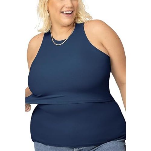 Kindred Bravely Ribbed Racerback Nursing Tank Top | Women's Sleeveless Breastfeeding Shirt