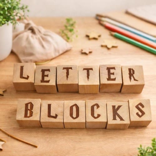Wood Letter Blocks - Baby - Nursery - Custom - Name - Harry