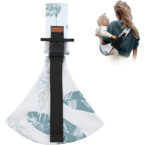 Baby Sling Carrier for Infants and Toddlers 6-36 Months (10-30 lbs), Lightweight & Breathable Cotton Hip Shoulder Carrier-Adjustable, Easy-to-Wear Side & Front Carry Toddler Sling (Nature)