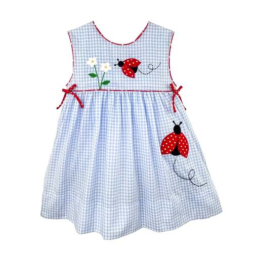 Sundress with Ladybug Appliques