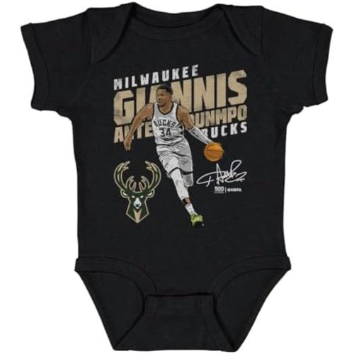 500 LEVEL Giannis Antetokounmpo Milwaukee Bucks One-Piece Infant Bodysuit - Giannis Antetokounmpo Milwaukee Bucks Slant