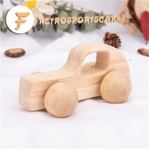 Kbndieu Wooden Toy Cars, Wooden Baby Toys for Babies 0-6-12 Months, Rattle Toy Cars for Toddlers 1-3, Baby Nursery Decor, 1 Year Old Boy Birthday Gifts (F) on Clearance