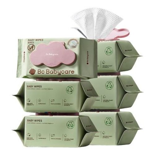 Bc Babycare Cloud Moist Baby Wipes - Hypoallergenic & Unscented for Sensitive Skin, Extra Thick, 99% Water, Plant-Based