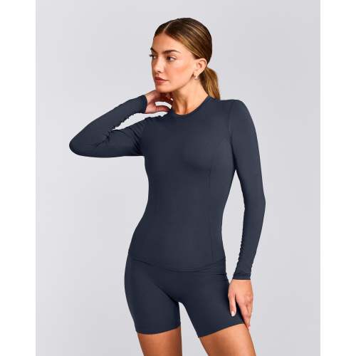 Mellow™ Motion Crew Neck Long Sleeve Top | True Blue