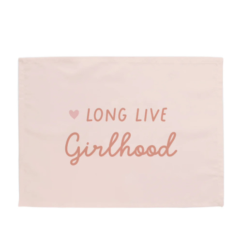 {Petal Pink} Heart Long Live Girlhood Banner