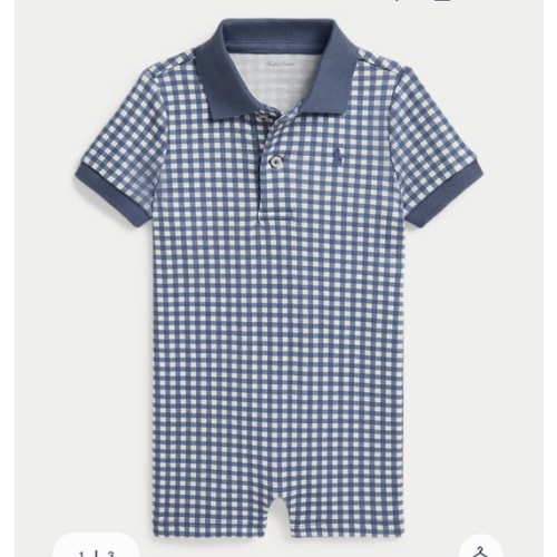 Gingham Soft Cotton Polo Shortall
