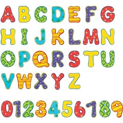 Nuby Floating Bath Tub Alphabet and Numbers Set - Soft Foam Waterproof Letters and Numbers - 36 Pieces - Educational Bath Toys for Kids - 3+ Years