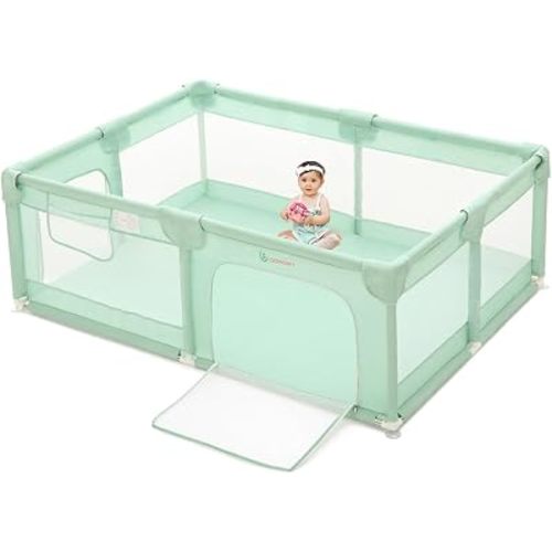 COMOMY Playpens for Babies and Toddlers, 74"x50" Playard Extra Large