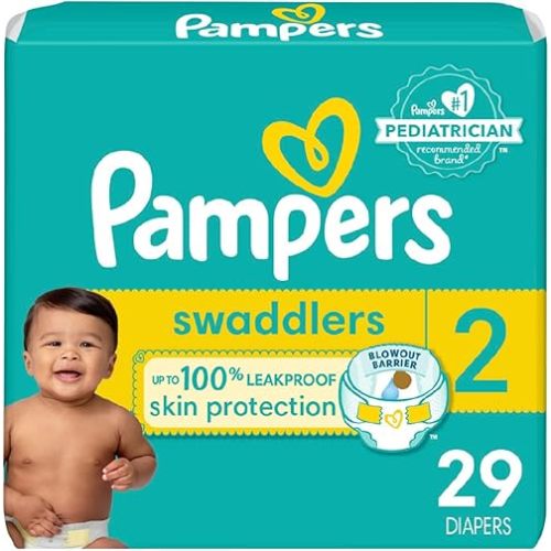 Pampers Baby Diapers - Swaddlers - Size 2, 29 Count, Ultra Absorbent Disposable Infant Diaper