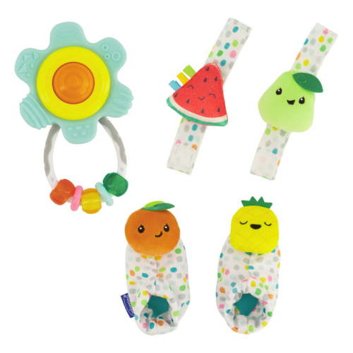Infantino Baby's 1st Rattle Bundle Gift Set, 0-12 Months, Multicolor, 3-Piece Value Set