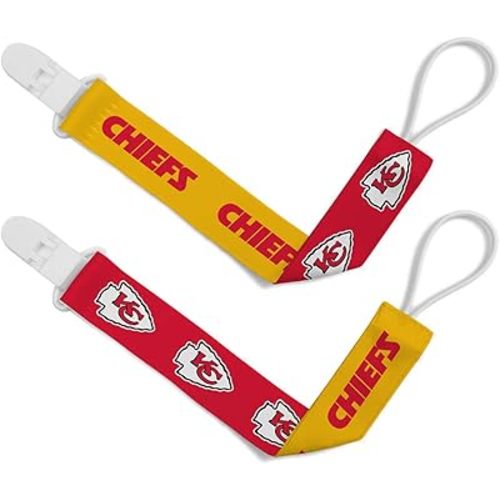 BabyFanatic Officially Licensed Unisex Pacifier Clip 2-Pack - NFL