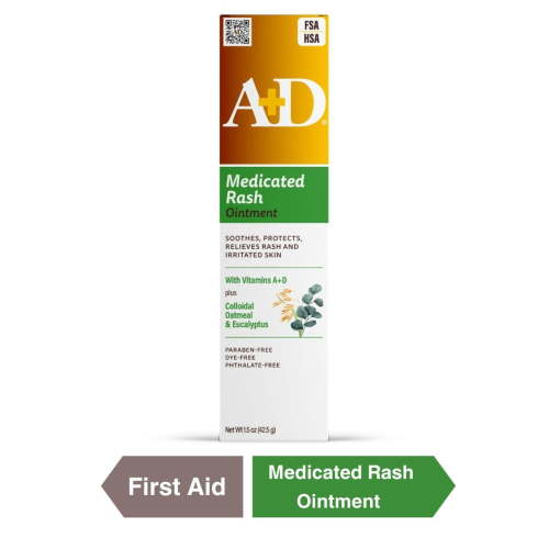 A+D Medicated Rash Ointment 1.5 oz – Relieves Rash & Skin Irritated Skin HSA/FSA Eligible