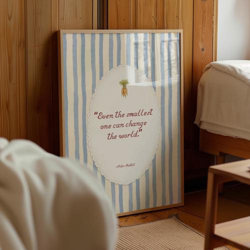 Peter Rabbit Quote Nursery Art Print | Whimsical Nursery Wall Art | Woodland Nursery Decor | Vintage Storybook Wall Art | Beatrix Potter