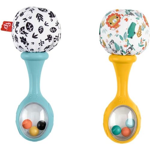 Fisher-Price Rattle ‘n Rock Maracas baby rattle sensory toys for newborn babies ages 3 months and older
