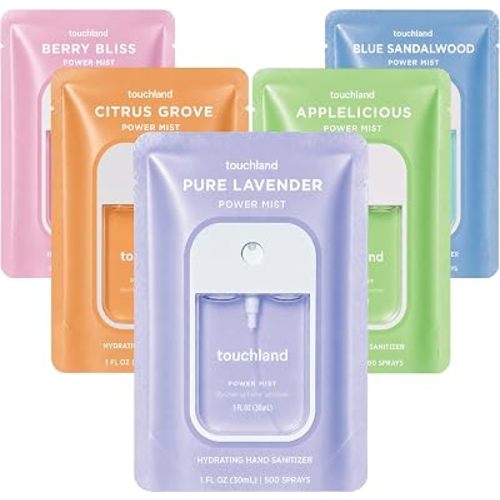 Touchland Top 5 Hydrating Hand Sanitizer Spray Set Travel Size