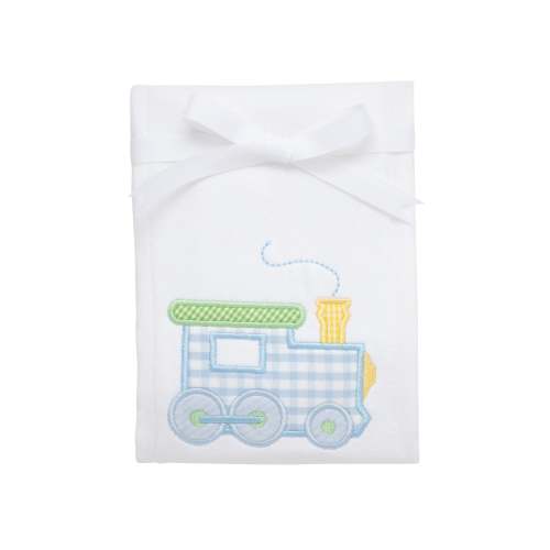 Train Applique Burp Cloth