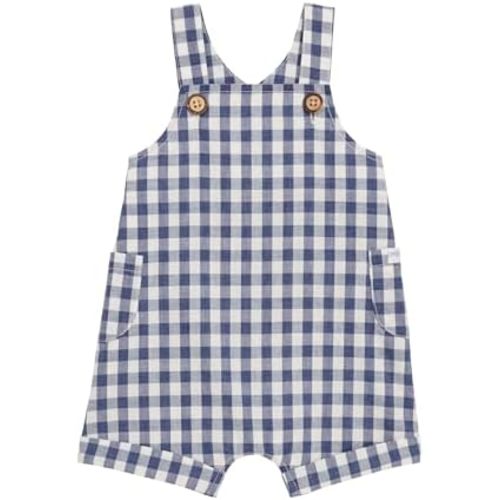 Mud Pie Baby Boy Gingham Shortall