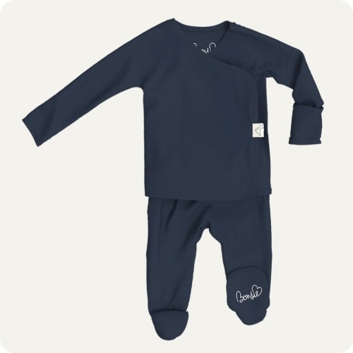Footie - Midnight Blue – Bonsie Skin to Skin Babywear