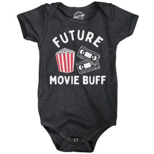 Future Movie Buff Baby Bodysuit Funny Sarcastic Graphic Novelty Jumper For Infants - Crazy Dog Baby Bodysuit With Movie Sayings Black Newborn