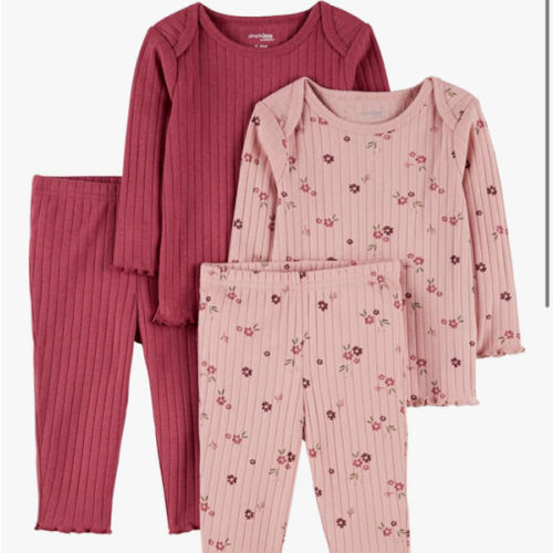 Simple Joys by Carter's Baby Girls' 4-piece Textured Set