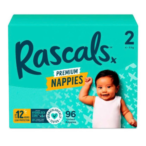 Rascals Premium Nappies Size 2