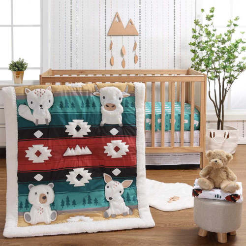 Western Woods 4-Piece Organic Crib Bedding Set